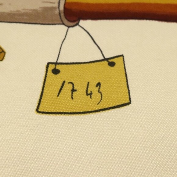 HERMES Carre 90 Scarf ""Pasementerie"" Silk Navy Auth 135492 - Picture 14 of 15